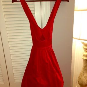 Red party dress